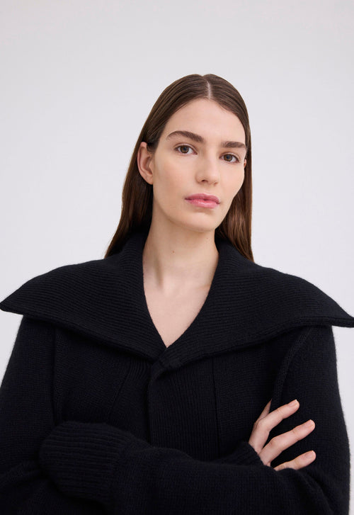 Jac+Jack Saddle Cashmere Jacket - Black